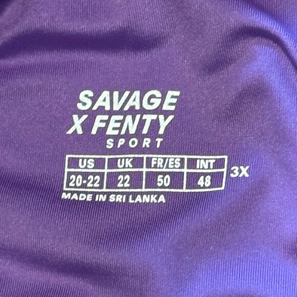 Savage X Fenty Hotline Medium-Impact Sports Bra Womens 3X Purple Mist Workout - Picture 7 of 8